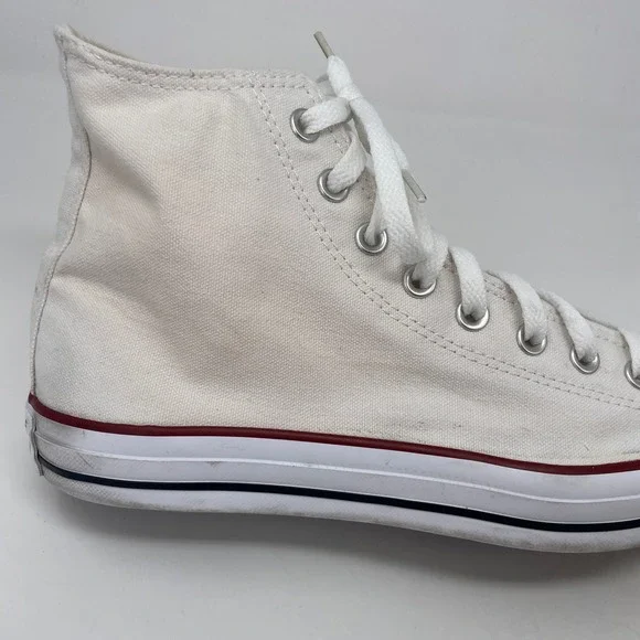Converse Chuck Taylor All Star High Top White Canvas Sneakers M7650 Y2K M 10 W12 - Picture 10 of 13
